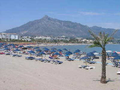 NEAREST BEACH AT PUERTO BANUS